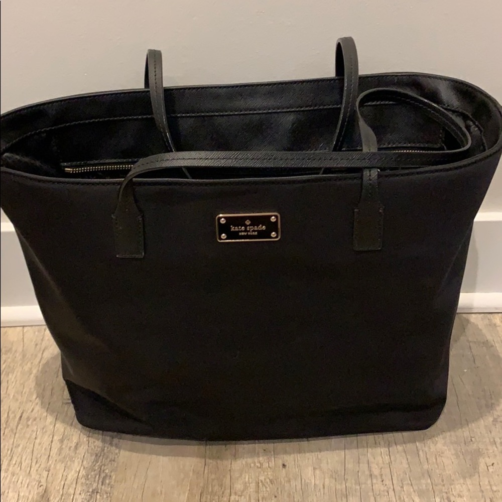 Nylon Kate spade tote with zipper.